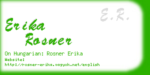 erika rosner business card